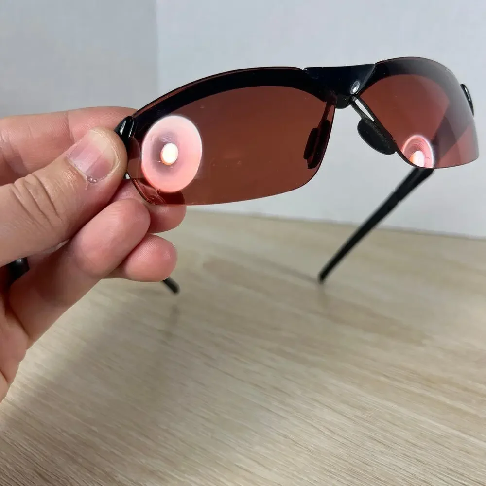 Rudy Project Hyde SN 93 37 42 Sunglasses Red Tinted Lenses Black Made in Italy